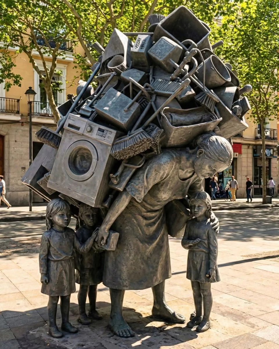 SlavicaPlavsic's tweet photo. I ovo je za: Srećan nam 8. mart! Skulptura se zove Žena koja nikada ništa nije radila (La Mujer Que Nunca Hizo Nada). https://t.co/7p3l31gHxL