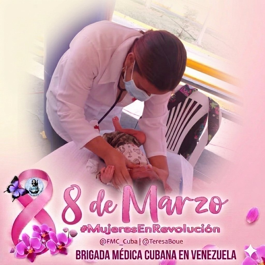 Ser mujer es sinónimo de lucha, y las colaboradoras médicas cubanas en Venezuela son el mejor ejemplo. Batallan contra la enfermedad en las comunidades más difíciles con una sonrisa y manos sanadoras. ¡Honor a quien honor merece! #MujeresEnRevolución <a href="/EspartaNue31703/">Brigada Médica Cubana Nueva Esparta</a>