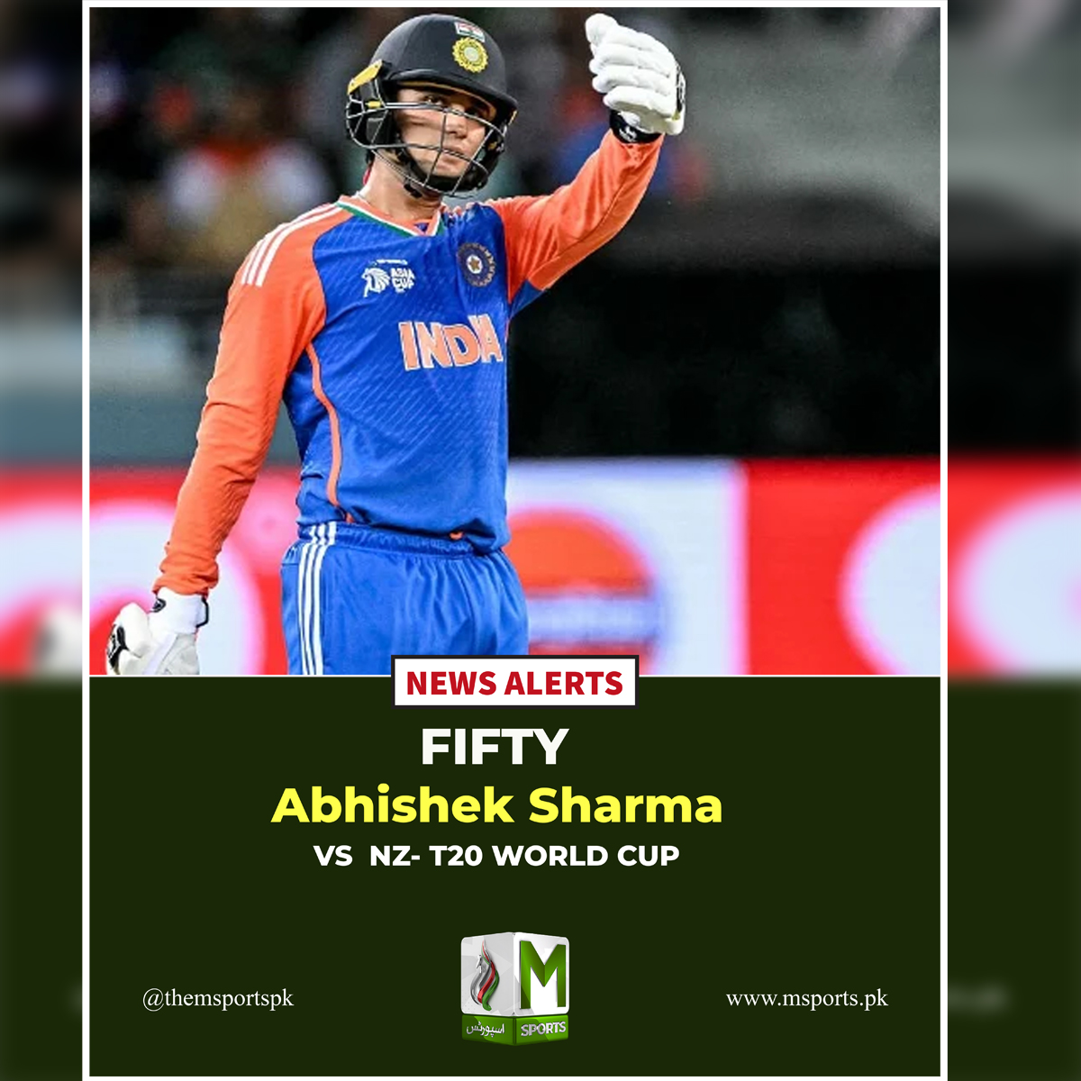 themsportspk's tweet photo. Fifty by Abhishek sharma
#sportsdiary #sportsdiarytransmission #ahmernajeebsatti https://t.co/JO43XpbM8W