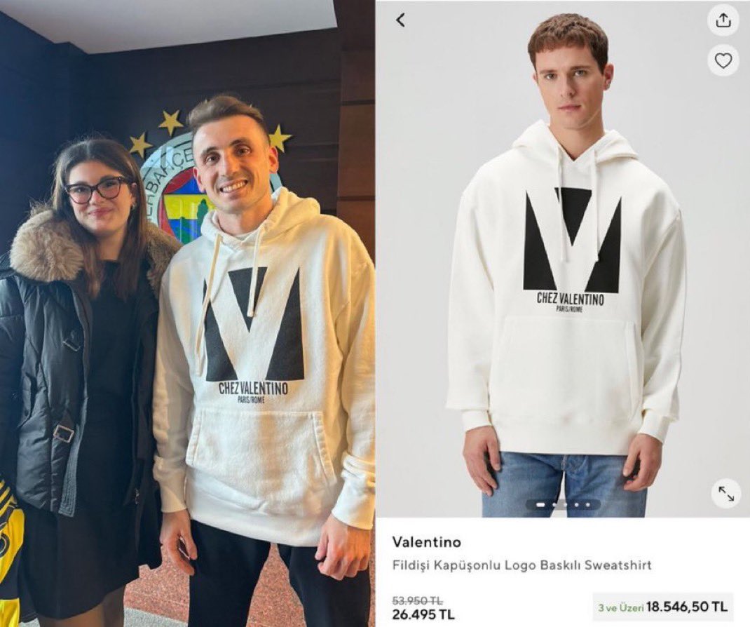 Kerem Aktürkoğlu'nun giydiği sweatshirt, değer kaybetti.

Sweatshirt 54 bin ₺’den 18 bin ₺’ye kadar düştü.