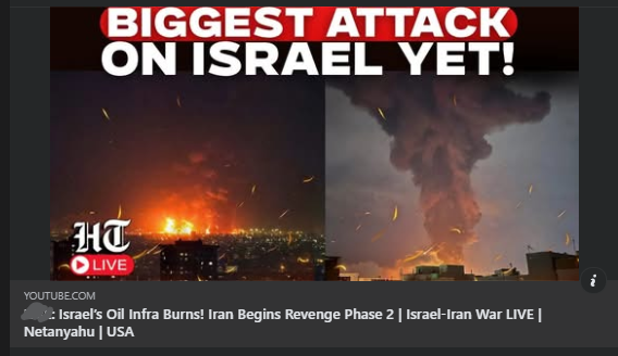 YUrbai's tweet image. Israel’s Oil Infra Burns! Iran Begins Revenge Phase 2 | Israel-Iran War  Netanyahu | USA
youtube.com/live/Zgb0WBofq…
Hindustan Times
#IsraelIranWar #Netanyahu #OilInfrastructure