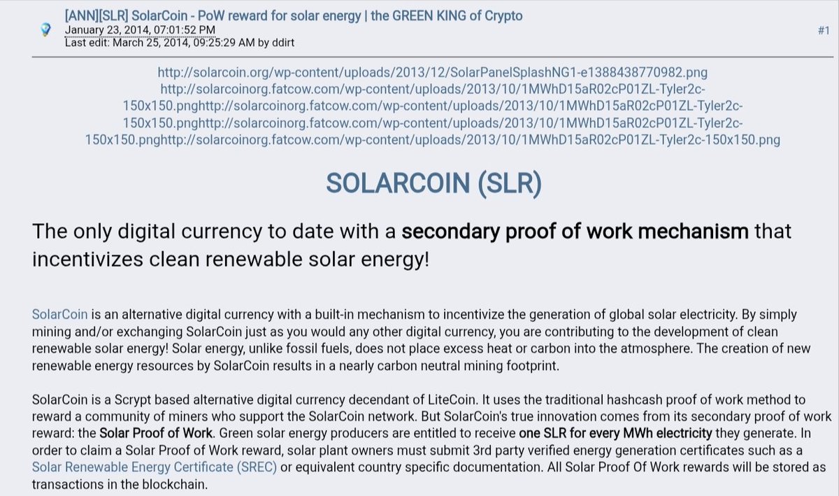 Solarcoin SolarCoin was the first crypto token based on actual energy production ...