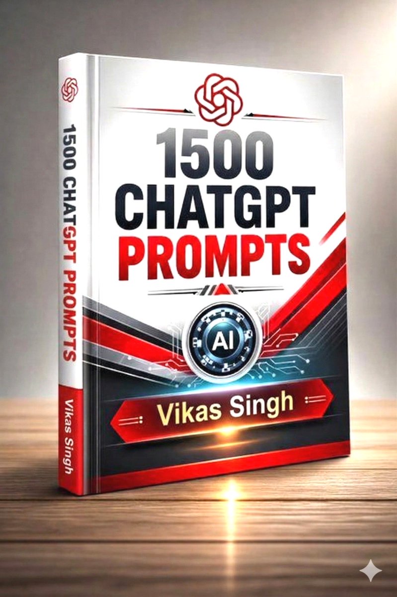 🚨 BREAKING: Stop wasting hours struggling with AI.

The secret to mastering ChatGPT isn’t complex coding it’s having the perfect prompts.

I just spent weeks compiling the ultimate guide: a goldmine of 1500+ game-changing ChatGPT prompts.

And I’m giving it away for FREE 🤯

Why