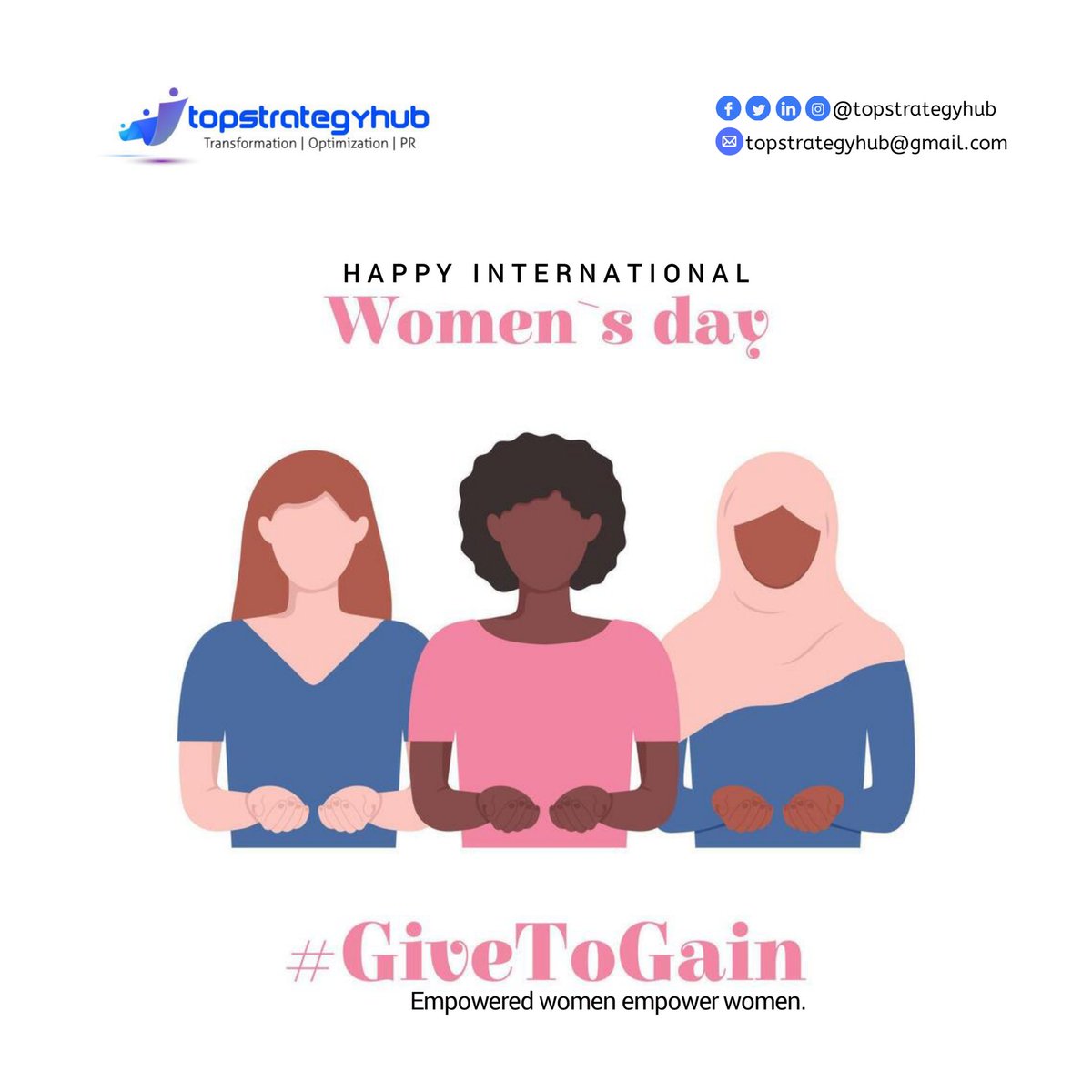 topstrategyhub's tweet photo. Empowered women empower women. Here's to every woman doing life, career, and business. You matter! Happy International Women's Day! 🌹
#Topstrategyhub
#Transformation
#Optimization
#PublicRelations https://t.co/FII7Gs5da9