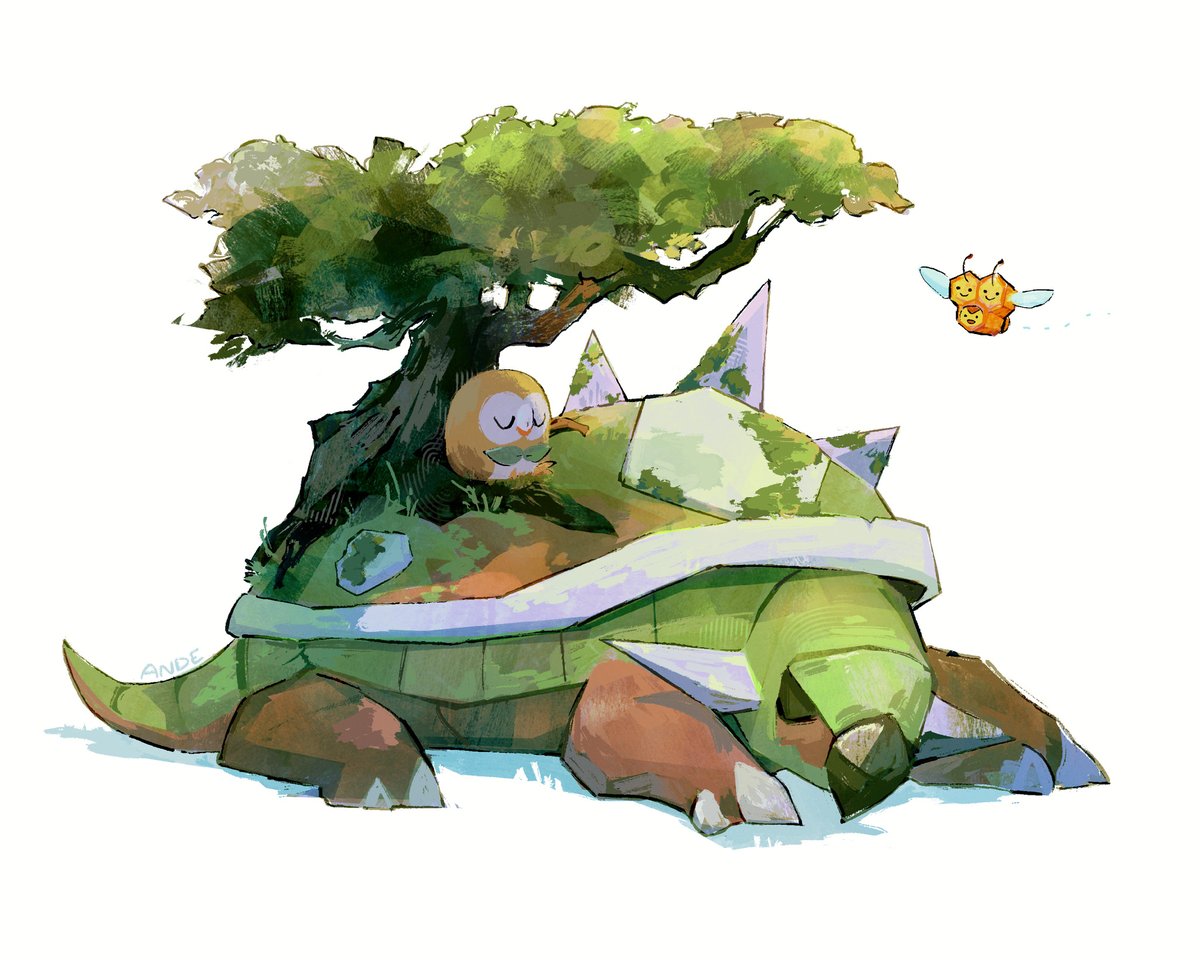 supereffycace's tweet photo. Torterra e Rowlett by andewitt

#pokèmon #pokemonfanart #pokemoncommunity #pokemonart #pkmnart #pokmnfanart #torterra #rowlett #combee #pokemon #pokémon #nature #relax #sleeping #fliyng https://t.co/Oy8dx7oUyt