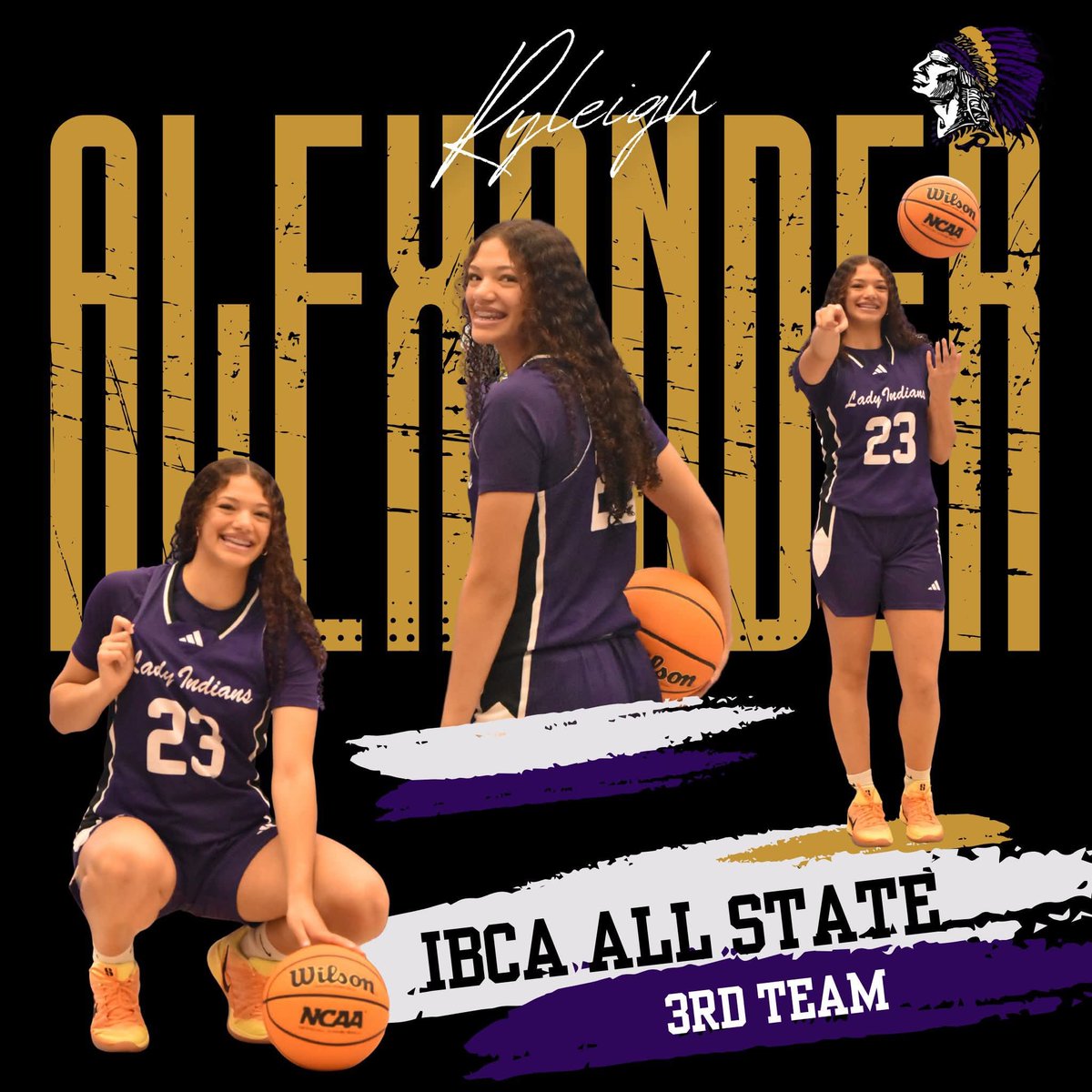 RyleighMakenna's tweet photo. Blessed to be selected IBCA 3rd Team All State! Always thankful for my coaches, teammates, family and everyone’s support! @PGHByron @pgh_lisa @MMBR_CoachGBell @JrAllStar_IL @IGBRcoverage  @TopPreps @mikemillsnc @PecatonicaGBB @ibcacoaches https://t.co/n3XASytfcP