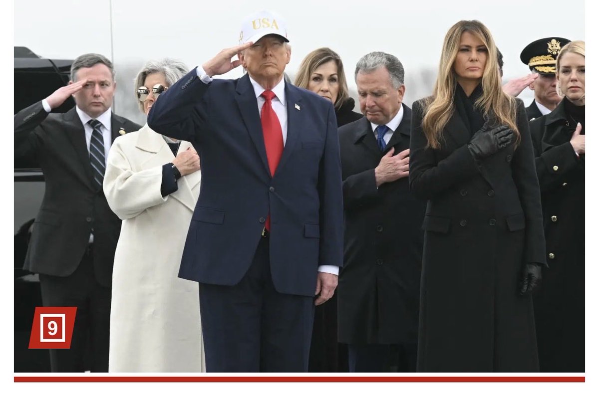 DaysOffAreOK's tweet photo. @FoxBusiness Same “news” team yesterday’s dignified transfer, and they showed old footage of Trump with Pete vs showing his actual hat wearing appearance. Who needs Ai when you have Fox for propaganda https://t.co/sjpN5mOzGt https://t.co/zeZI9gdOQe