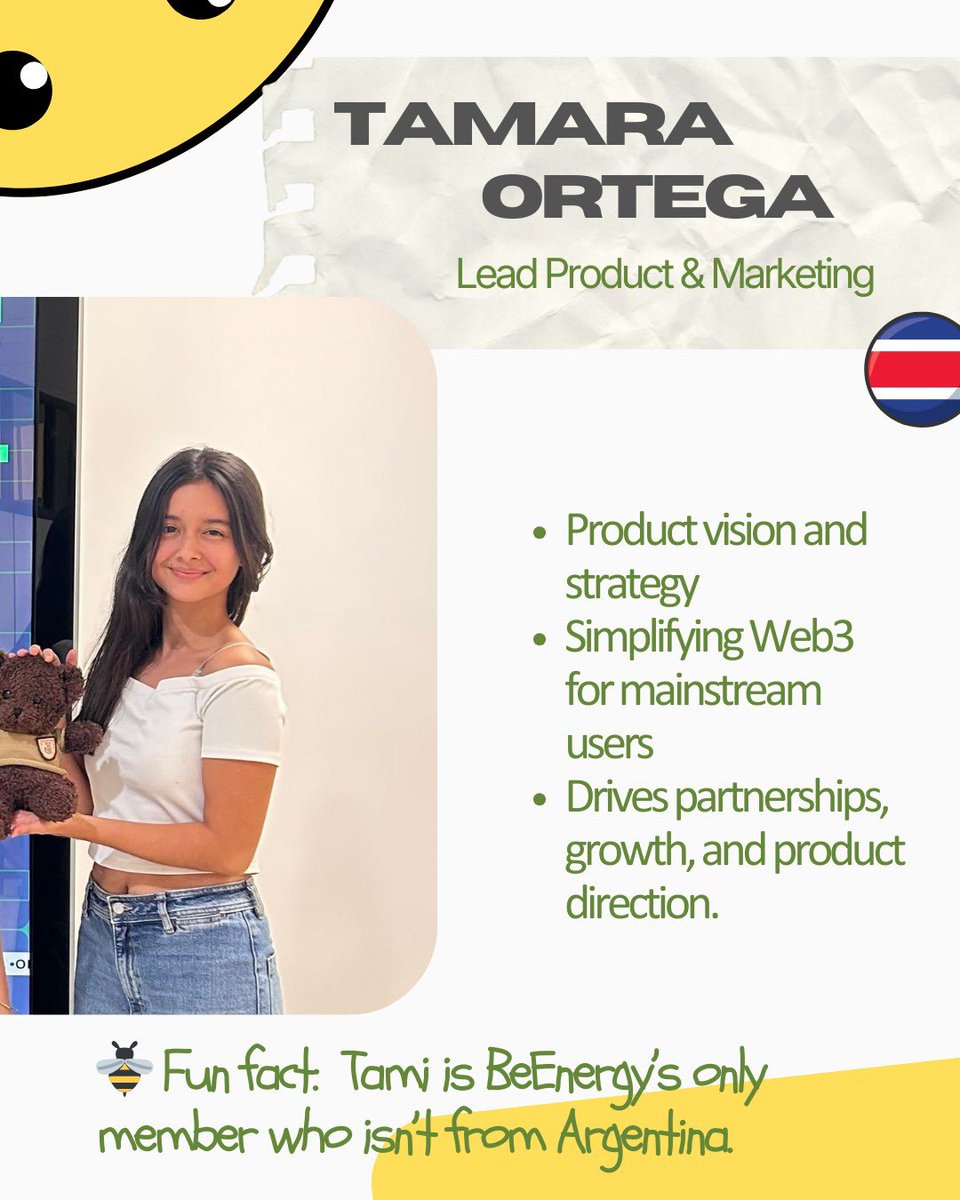 BeEnergyCom's tweet photo. As an interesting blend @tamaraortegav helps in Product definition and Marketing from Costa Rica’s seaside 🌸 https://t.co/bsvdwrAPRH