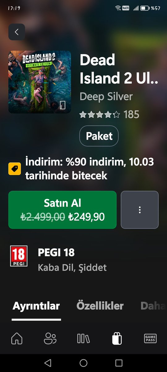 muratgulerim's tweet image. Fiyat inaılmaz uygun ps store da 690 TL aynı ürün seven varsa alsın hemde bütün herşey bu ürünün içinde #XboxStore #deadisland2