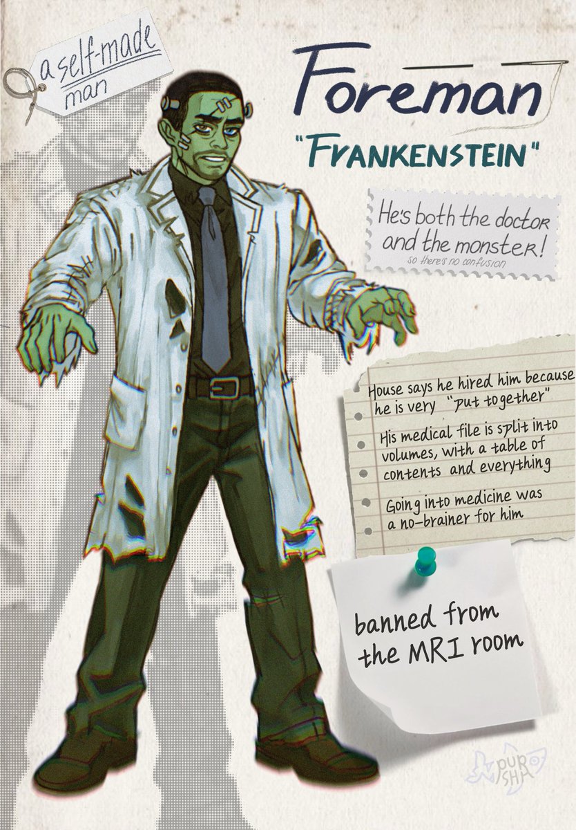 purrl_shark's tweet photo. [Monster Doctors] House MD AU, pt. 2 #HouseMD #hilson https://t.co/ANmyxYo8ts