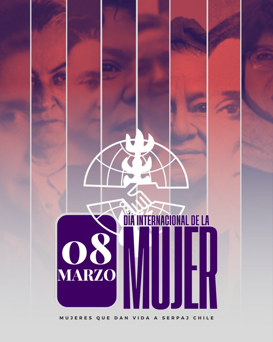 SerpajChile's tweet photo. Este #8M conmemoramos el Día Internacional de la Mujer honrando a nuestras referentes 💜

​La paz es una construcción colectiva y valiente que nuestras redes siembran cada día. ✊✨
​#DíaDeLaMujerTrabajadora #SerpajChile https://t.co/2XlyDRtPU9