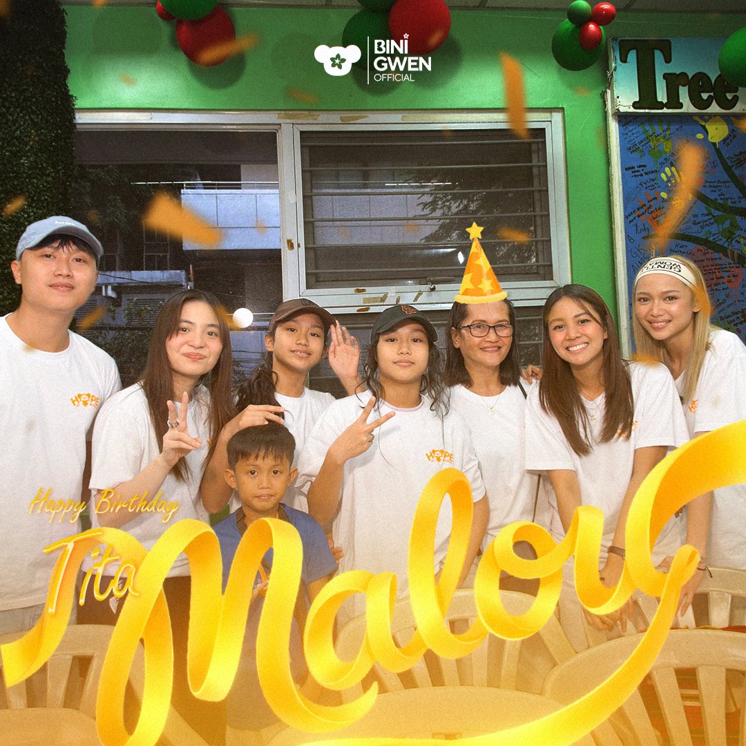 BiniGwenOFC's tweet photo. On this day, March 8, we celebrate a very special woman in the life of our @bini_gwen, Tita Malou! We would like to greet you the happiest 60th birthday 🥳

Thank you for the love, care, and support you have given to Gwen throughout the years. Your guidance and strength have surely helped shape the wonderful person that she is today. We are truly grateful for everything that you do for her 💖