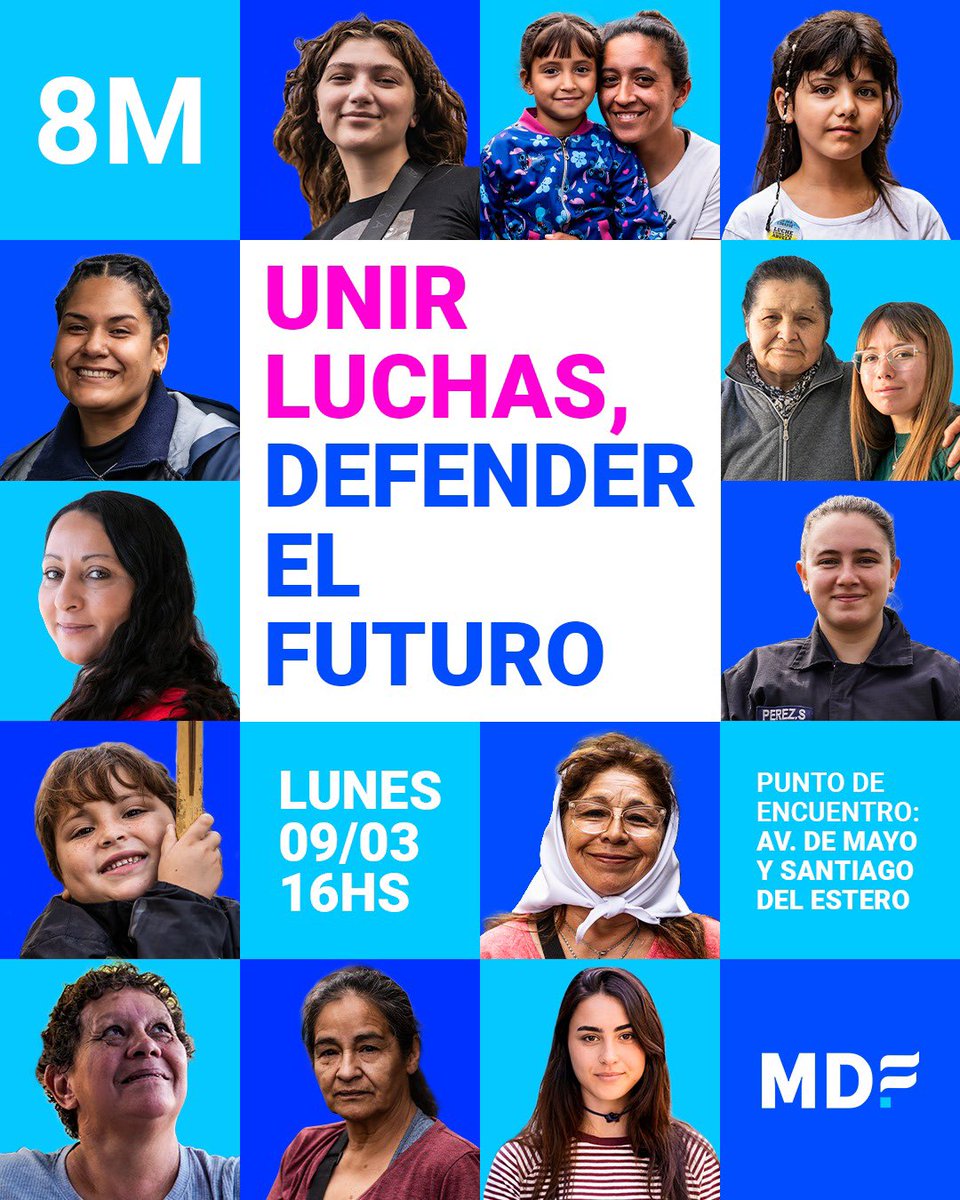 fplealtad's tweet photo. 8M - Unir luchas, defender el futuro.

📆Lunes 09 de Marzo - 16hs.
Marchamos hacia Plaza de Mayo
📍Av de Mayo y Santiago del Estero https://t.co/9fx5GSzhc9