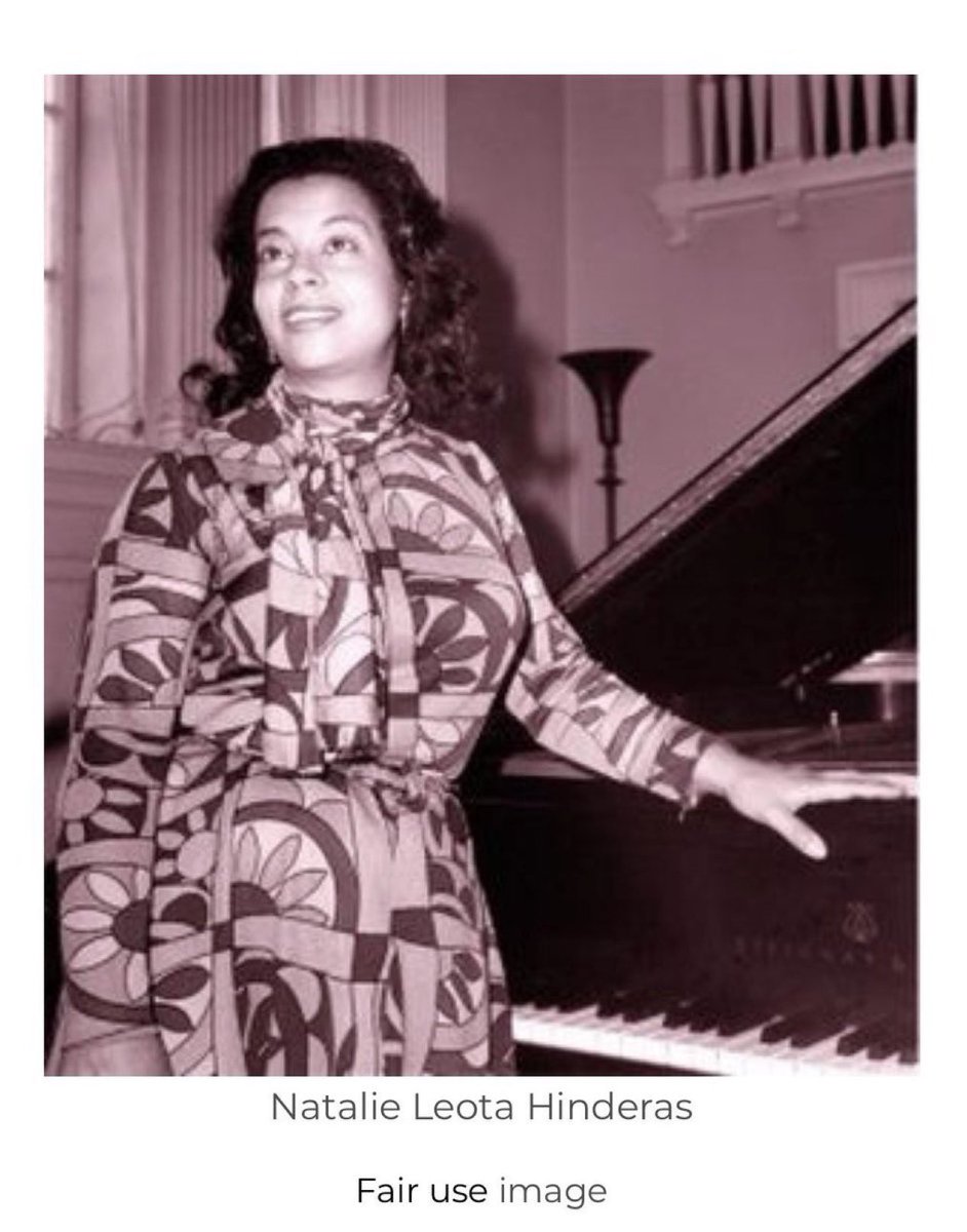 Natalie Hinderas 1927-1987 was a pianist, composer and professor at Temple. 

She received her BS in Music from Oberlin as their youngest student; post-graduate work at the Juilliard. 

As a celebrated concert pianist, she broke racial barriers in classical music, performing at
