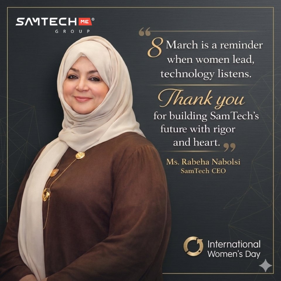 SamTechME's tweet photo. On International Women’s Day, we celebrate the women driving innovation and leadership in technology.

Proud to be led by our CEO, Rabeha Nabolsi, whose vision continues to shape SamTech’s future.

#InternationalWomensDay #WomenInTech #Leadership #SamTech https://t.co/Okw8KZHLxD