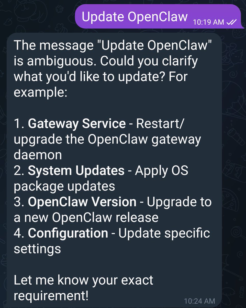 Geez... Did my OpenClaw switch to Claude overnight? 🤣

"Update OpenClaw" has worked for every single release for the past month. 

gpt-5.3-codex