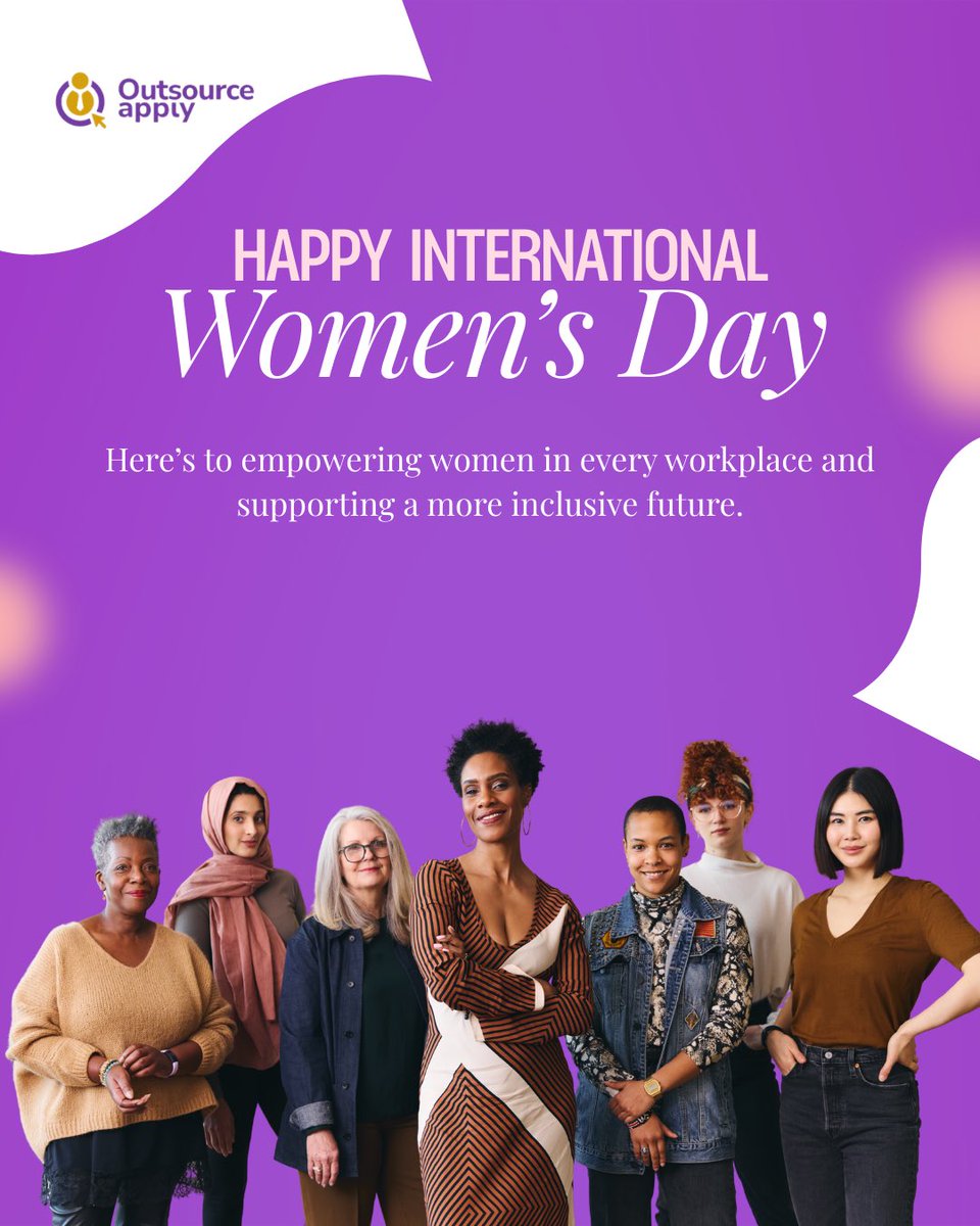 OutsourceApply's tweet photo. This International Women’s Day, Outsource Apply celebrates the incredible women shaping industries, leading innovation, and building the future of work.

Happy International Women’s Day from all of us at Outsource Apply.

#InternationalWomensDay #OutsourceApply #march8 https://t.co/SFQvqMMgWK