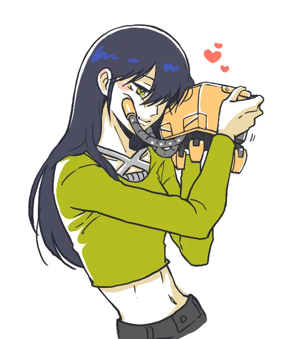 ニャアちゃんとコンチ落書き コンの色薄くなってしまった