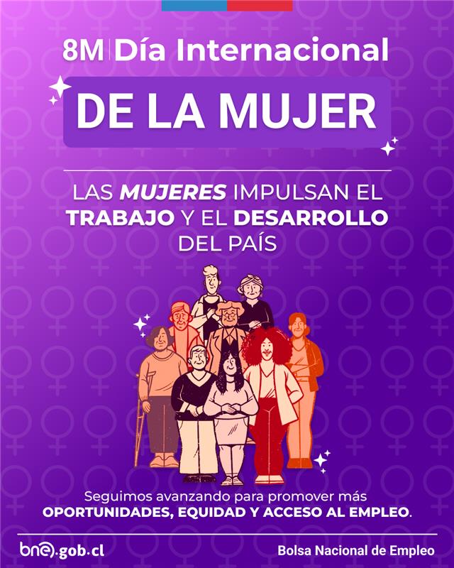 💜Día Internacional de la Mujer

Desde la BNE reafirmamos nuestro compromiso con avanzar hacia un país con más oportunidades y derechos.

📲bne.gob.cl