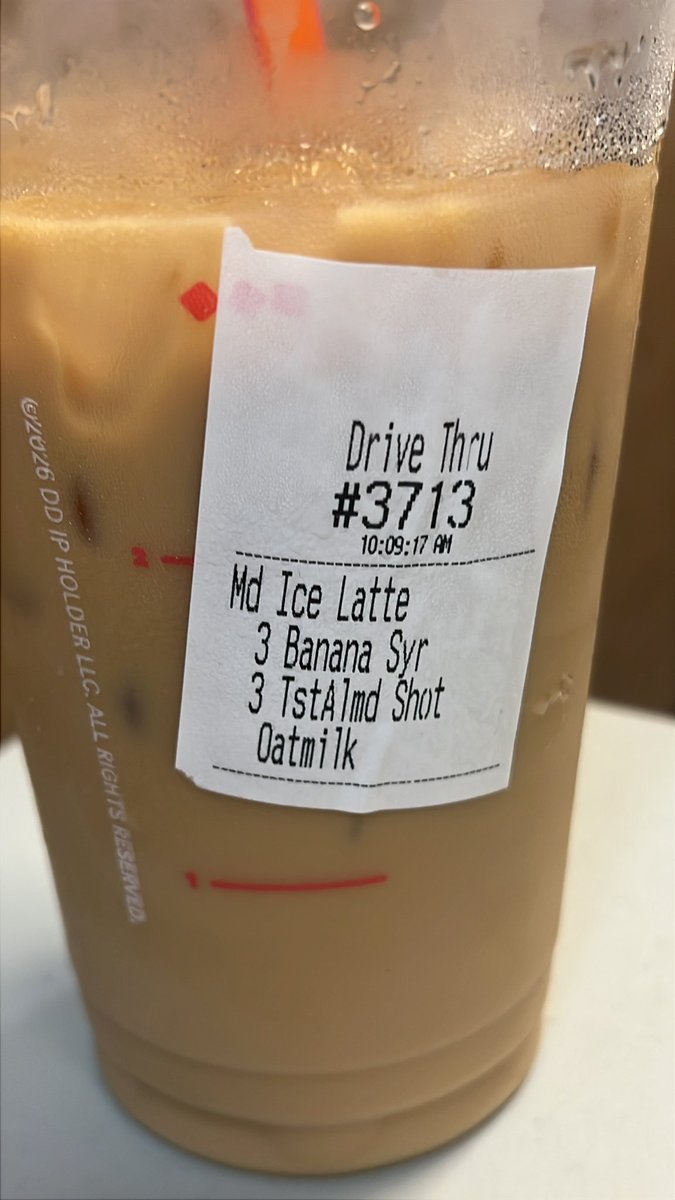 crysforfrys's tweet photo. Dunkin’ count your days. We both said Vanilla to each other, now why would I get a banana latte??? https://t.co/6SybOcFaNb