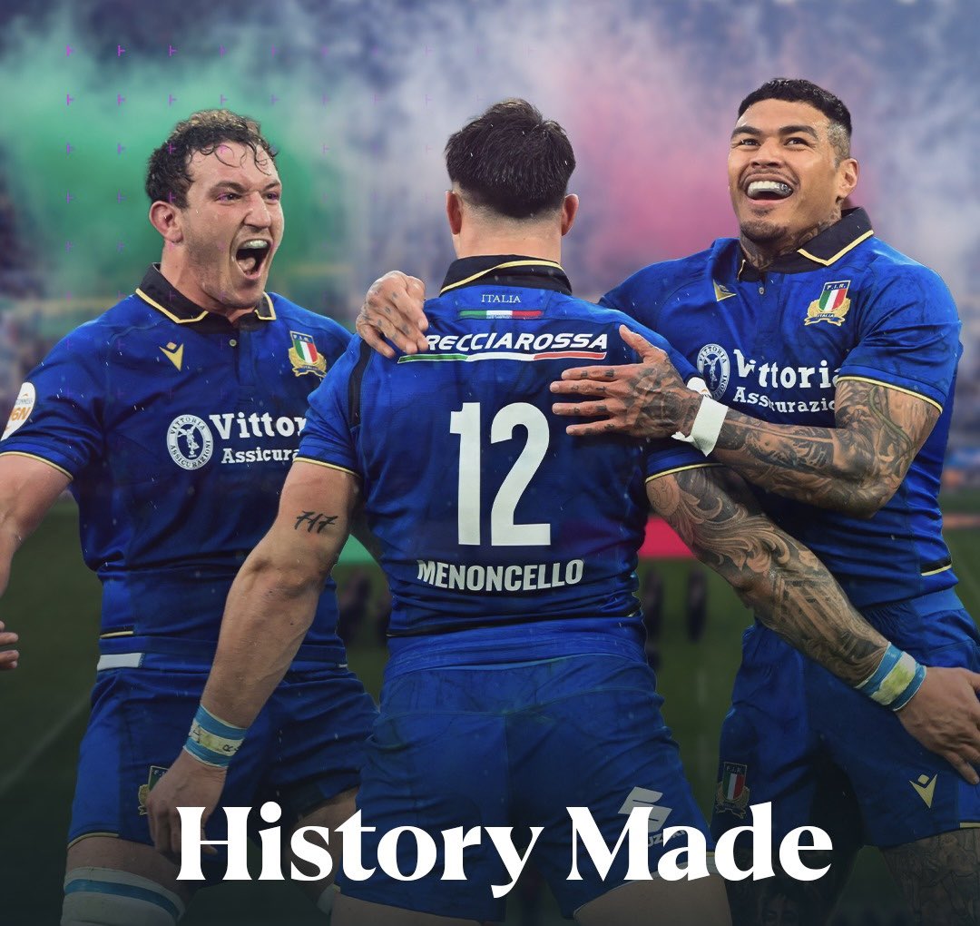 I remember my first 6 Nations at Stadio Flaminio.
For us kids, UK felt almost unbeatable. An empire in rugby terms.

At the Olimpico, in front of nearly 80k people, Italy beat UK.

In rugby, as in history: even empires eventually fall.

🏉🇮🇹

#ItalRugby #Rugby #ItalyEngland