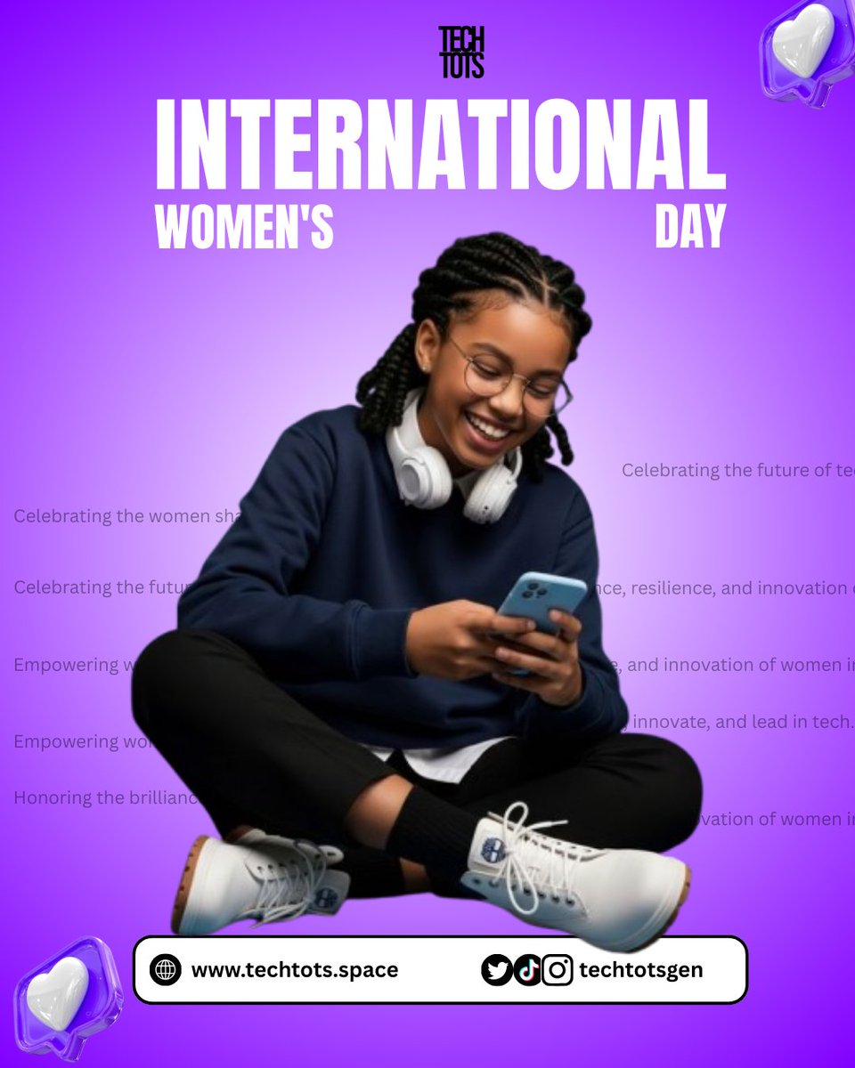 TechTotsGen's tweet photo. Women are not just part of the future of tech.
They are building it. 💜
Happy International Women’s Day.
#InternationalWomensDay #WomenInTech #GirlsWhoCode #TechTots https://t.co/6ilvVRu1Ff