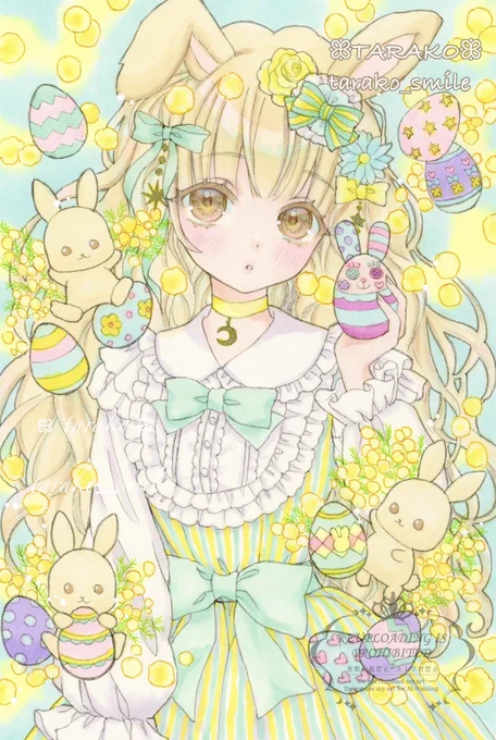 #ミモザの日 ミモザとうさ耳ちゃん