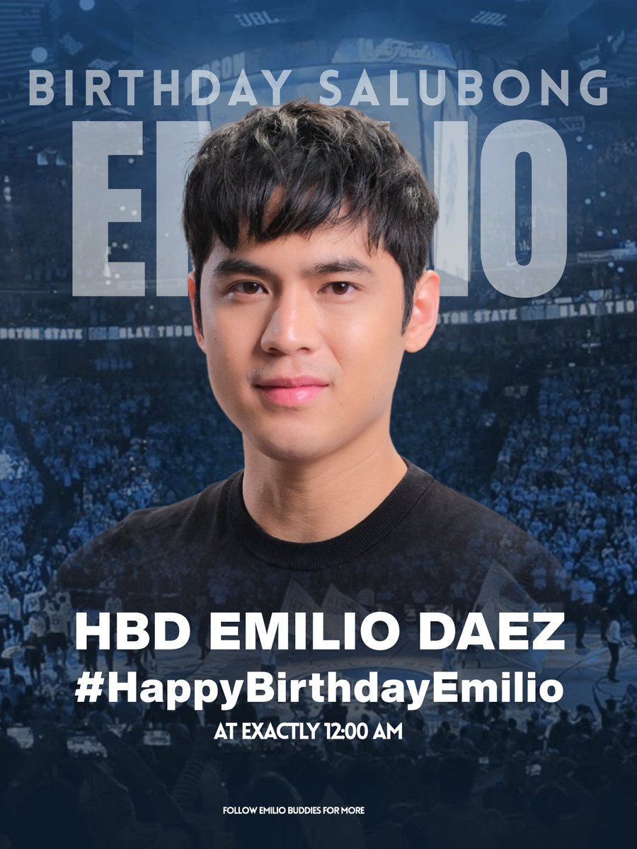 Good Evening, Emillions!  We will be having a Birthday Salubong Twitter Party at exactly 12AM. 🥳

Don't forget to use our official tagline and hashtag. Save drafts now. Thank you! 💙

#EmilioBuddies l #EmilioDaez