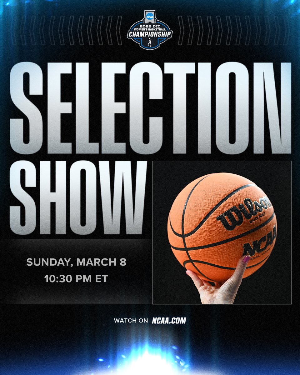 NCAADII's tweet photo. It's almost #D2WBB selection show time ⏰

🕡 10:30 PM ET 
📷 https://t.co/LnUHsbapeb

#MakeItYours https://t.co/sLkW6ecscC