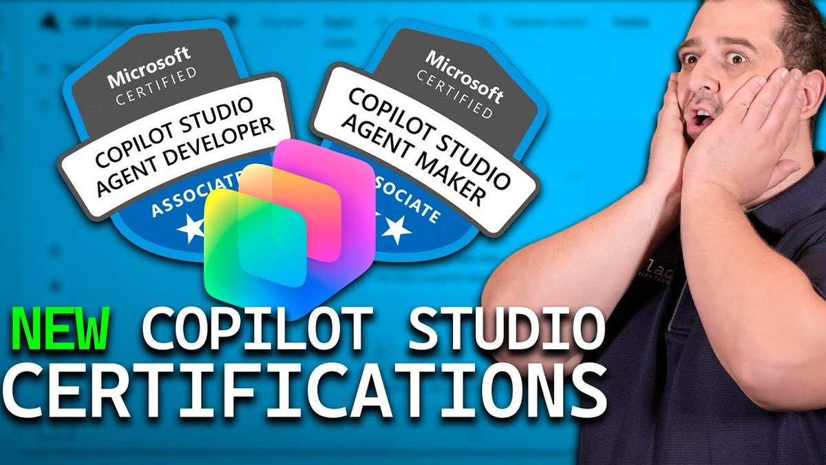 vladcatrinescu's tweet image. Good news: #CopilotStudio certifications are coming. 
Two exams, two audiences: 
• AB-610 Agent Maker 
• AB-620 Agent Developer