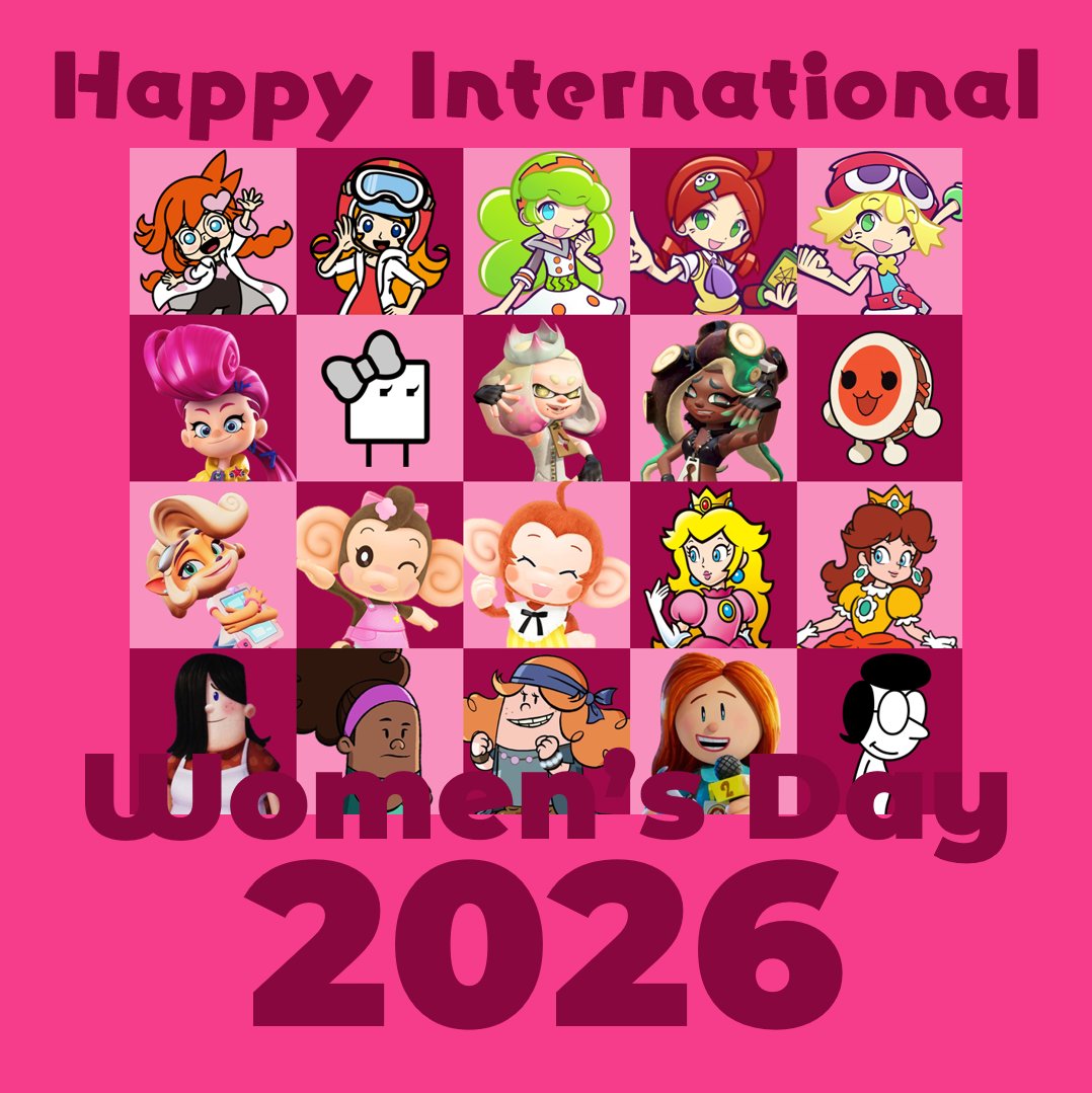 nlmediarama's tweet photo. Happy International Women's Day with #WarioWare, #PuyoPuyo, #BoxBoy, #Splatoon #TaikonoTatsujin #CrashBandicoot, #SuperMonkeyBall, #SuperMario, #CaptainUnderpants, #DogMan, and #DiaryofaWimpyKid https://t.co/vblhopB5cG