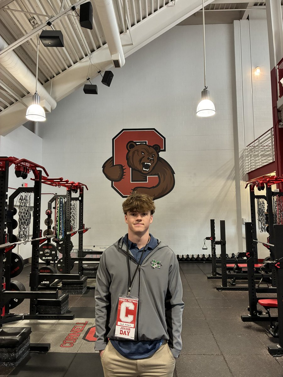 jack_halbert21's tweet photo. Thank you @DanSwanstrom and @TerryUrsin for the Junior Day visit at Cornell!
Great program and culture. 
@BigRed_Football 
@chowan6464 @CoachJBlack @RecruitMcintosh @RecruitGeorgia @Coach_Hatcher20 @RustyMansell_ @najehwilk @TheUCReport @FayetteSports @sixstarfootball https://t.co/d7bjh9nhSo