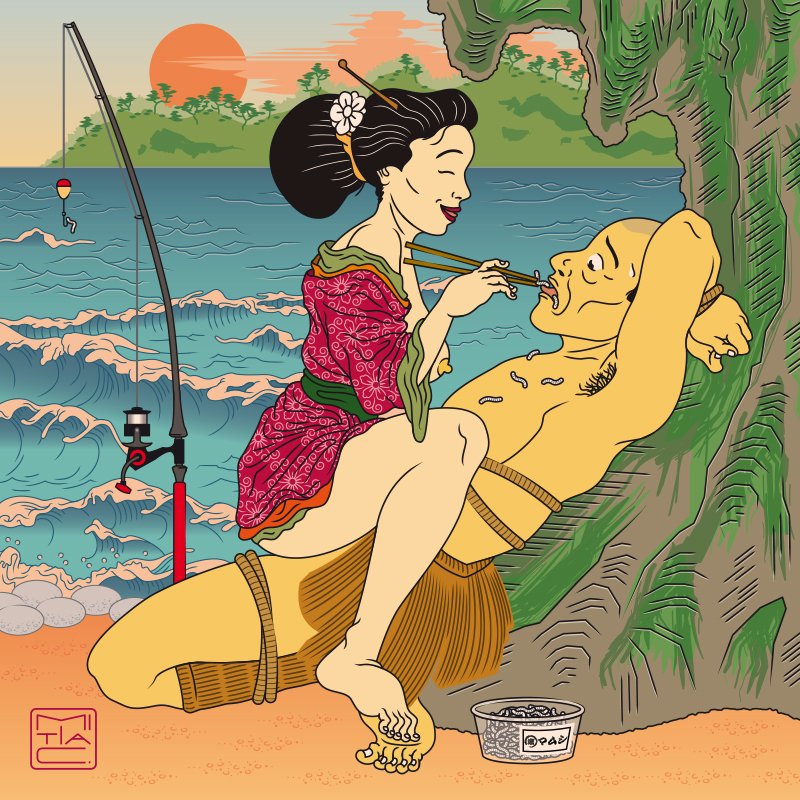 Mitia_C_Shunga's tweet photo. 蛆 / Uji
(live bait fishing)
© Mitia C.
#illustration #shunga #ukiyoe #femdom #malesub #bondage #shibari #kinbaku #eroticart https://t.co/t3JPlWRFRp