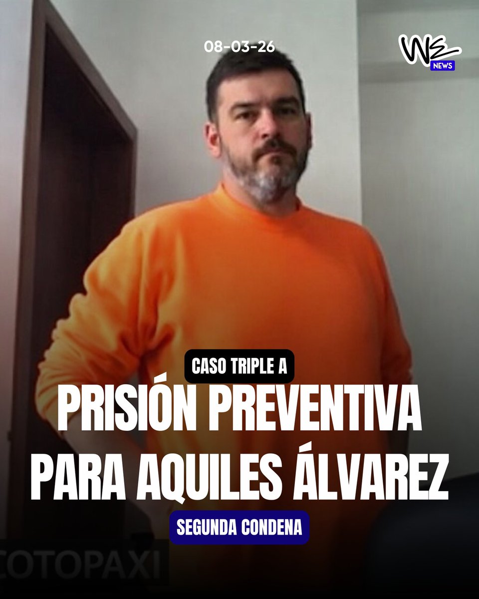 🔵| URGENTE 🚨 
Aquiles Álvarez recibió segunda prisión
preventiva.

El Tribunal del Caso TRIPLE A resolvió revocar medidas alternativas, dictar orden de prisión preventiva y emitir boleta de encarcelamiento para el alcalde de Guayaquil. 

El Juez Ponente, Jorge Sánchez Pico,