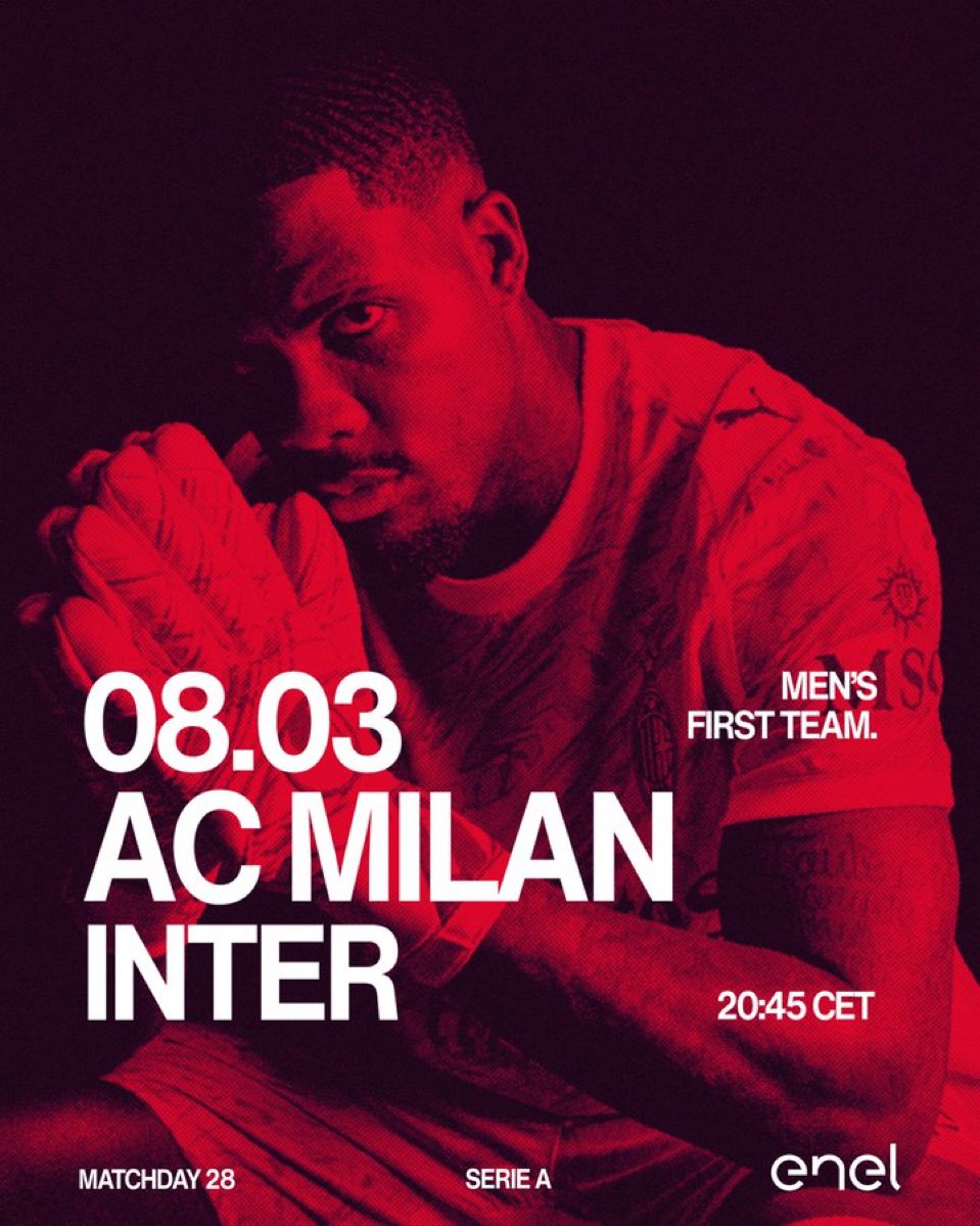 Kuis Tebak Skor dan Pencetak Gol Terakhir‼️

Berhadiah e-wallet 50k utk 2 orang 

Contoh: 
Milan 3-0 Inter
Morata
#KuisTotallyACMilan 

Syarat:
- Follow <a href="/TotallyACMILAN/">Totally AC Milan</a> 
- RT &amp; Like postingan ini

Ditutup saat KICK OFF‼️