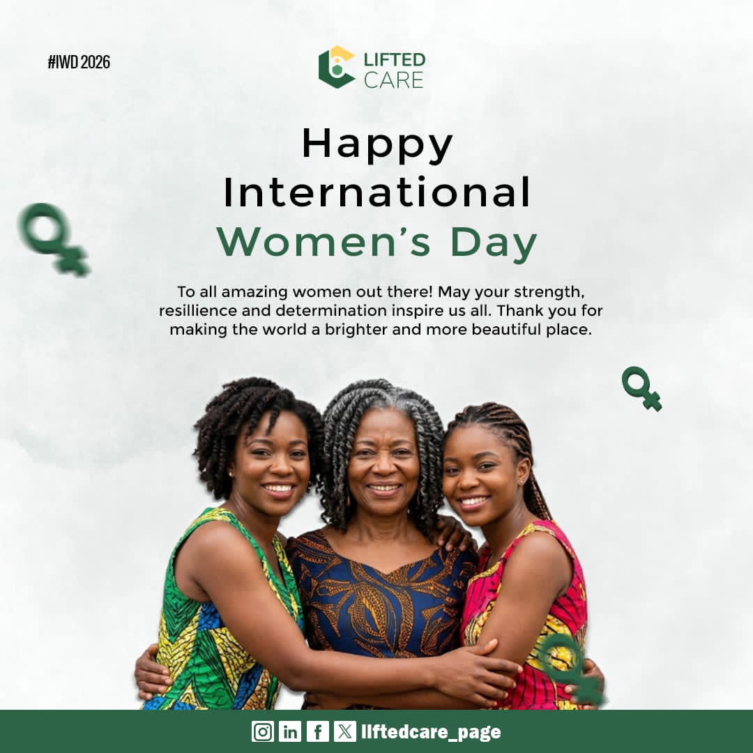 LiftedCare_'s tweet photo. To all the amazing women out there 💚

Your strength, resilience, and determination continue to inspire the world every day. 

Today, we celebrate you and the impact you make across every generation.

Happy International Women’s Day.

#InternationalWomensDay #IWD2026 https://t.co/0BKP4bCPP1