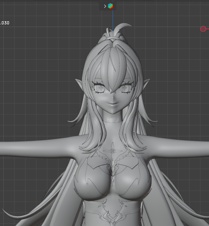 3D vtuber WIp, this has been one of the most detailes models I've made, but I really love this design

#Vtuber #b3d #3DCG #VGenComm