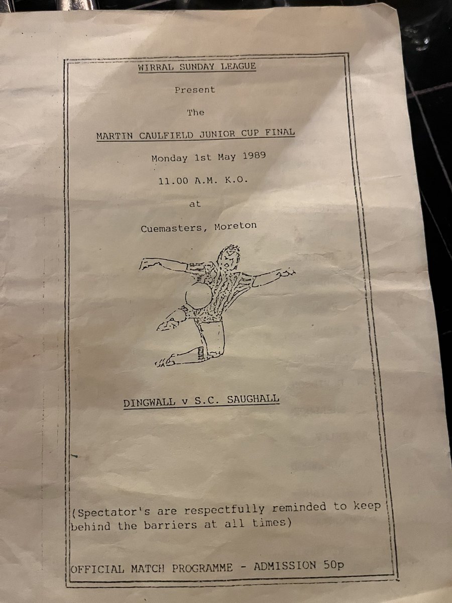 dingwallfc1's tweet photo. Programme Martin Caulfield Junior Cup Final 01/05/2026 - memorabilia from the day https://t.co/5NqqkfpTgE