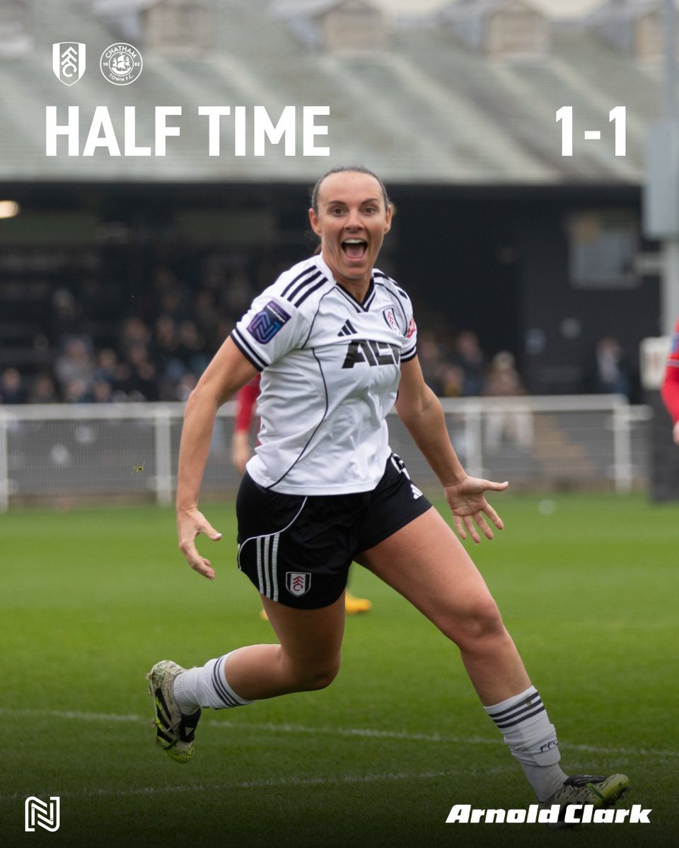 FulhamFCWomen's tweet photo. The first half ends level. ⚖️ https://t.co/2xnV1cIUwz