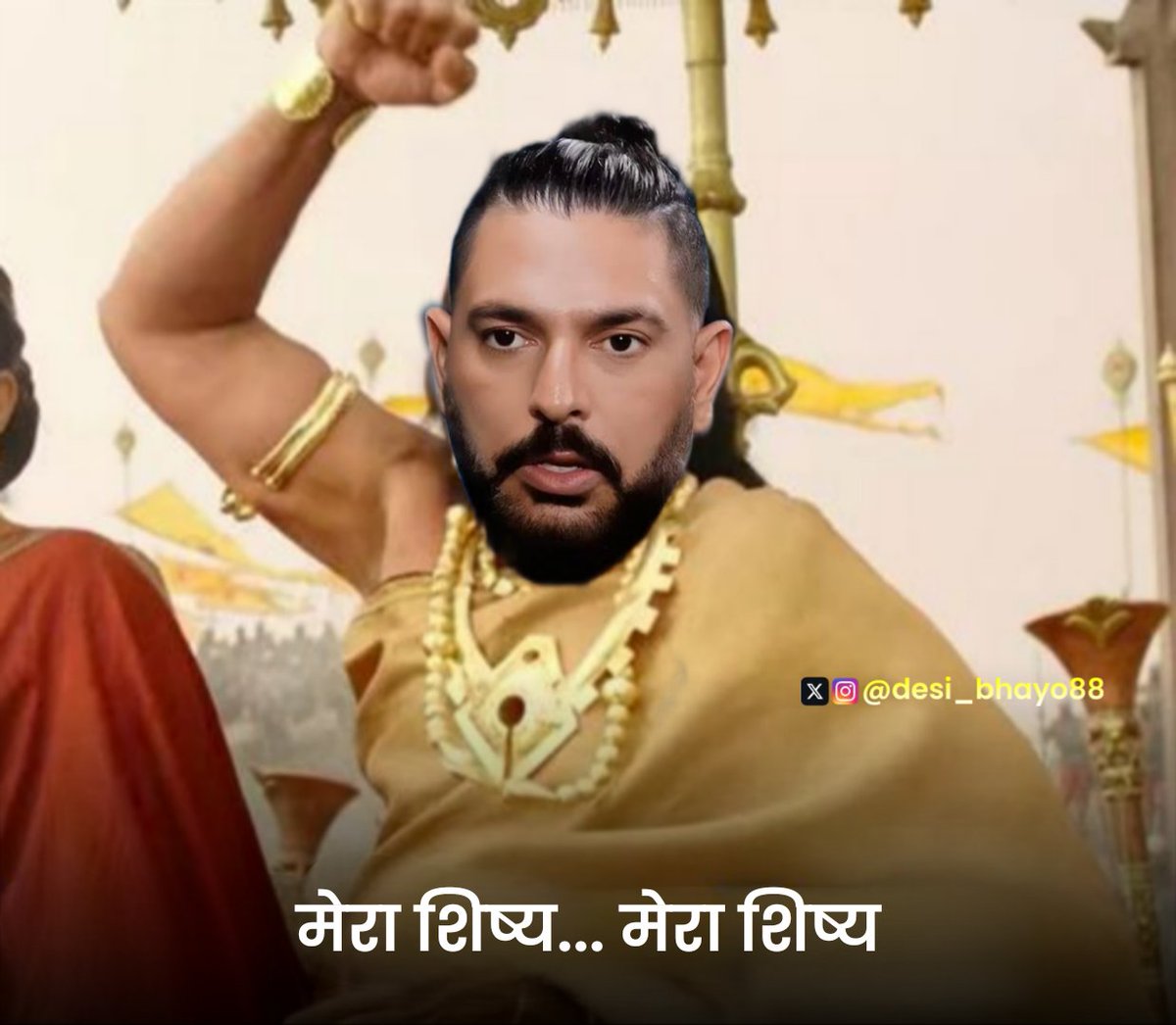 desi_bhayo88's tweet photo. Yuvraj Singh after Abhishek Sharma's inning in final 😂
#INDvsNZ https://t.co/8c1lmJLKC2