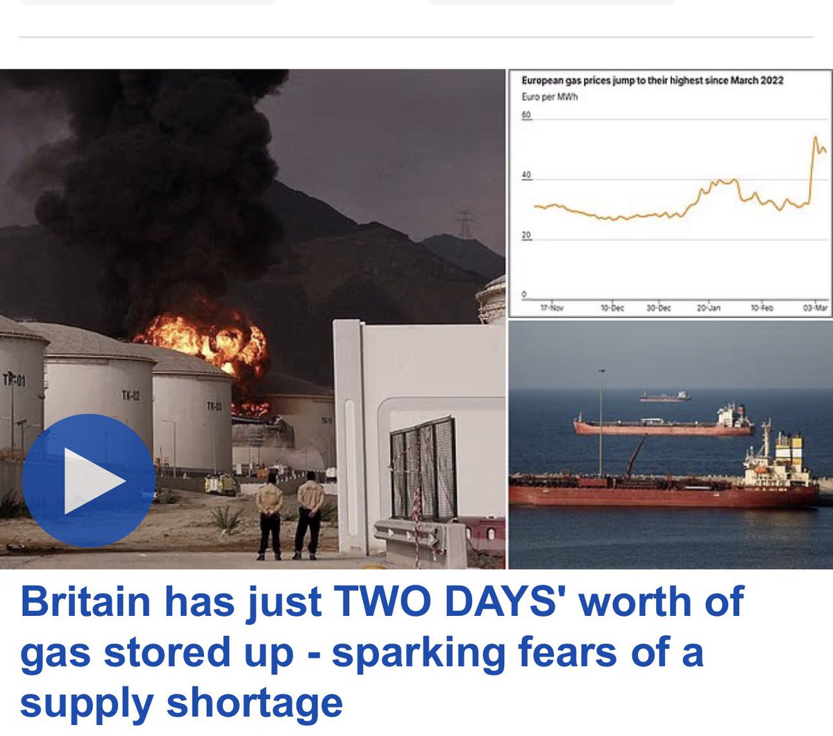 Fucking serves the government right they were warned about energy security but to busy trying to go green to quick when we are no where near ready sooner Labour is out the better