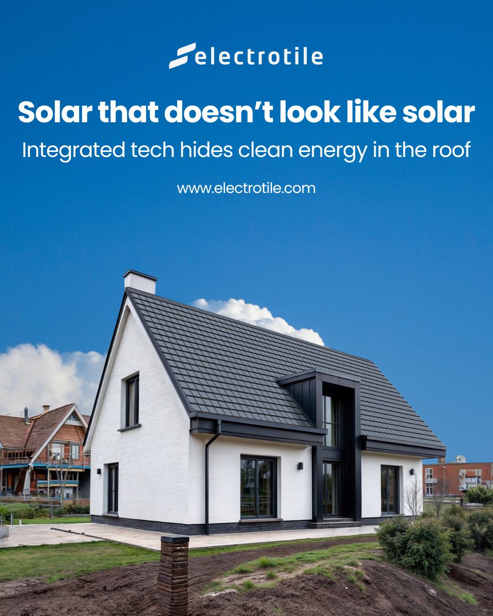 yourtechfl36388's tweet photo. Solar power.
Zero compromise on design.
Clean energy, hidden in your roof.

#CleanEnergy #SolarTech https://t.co/Zkl0uQp6Fj