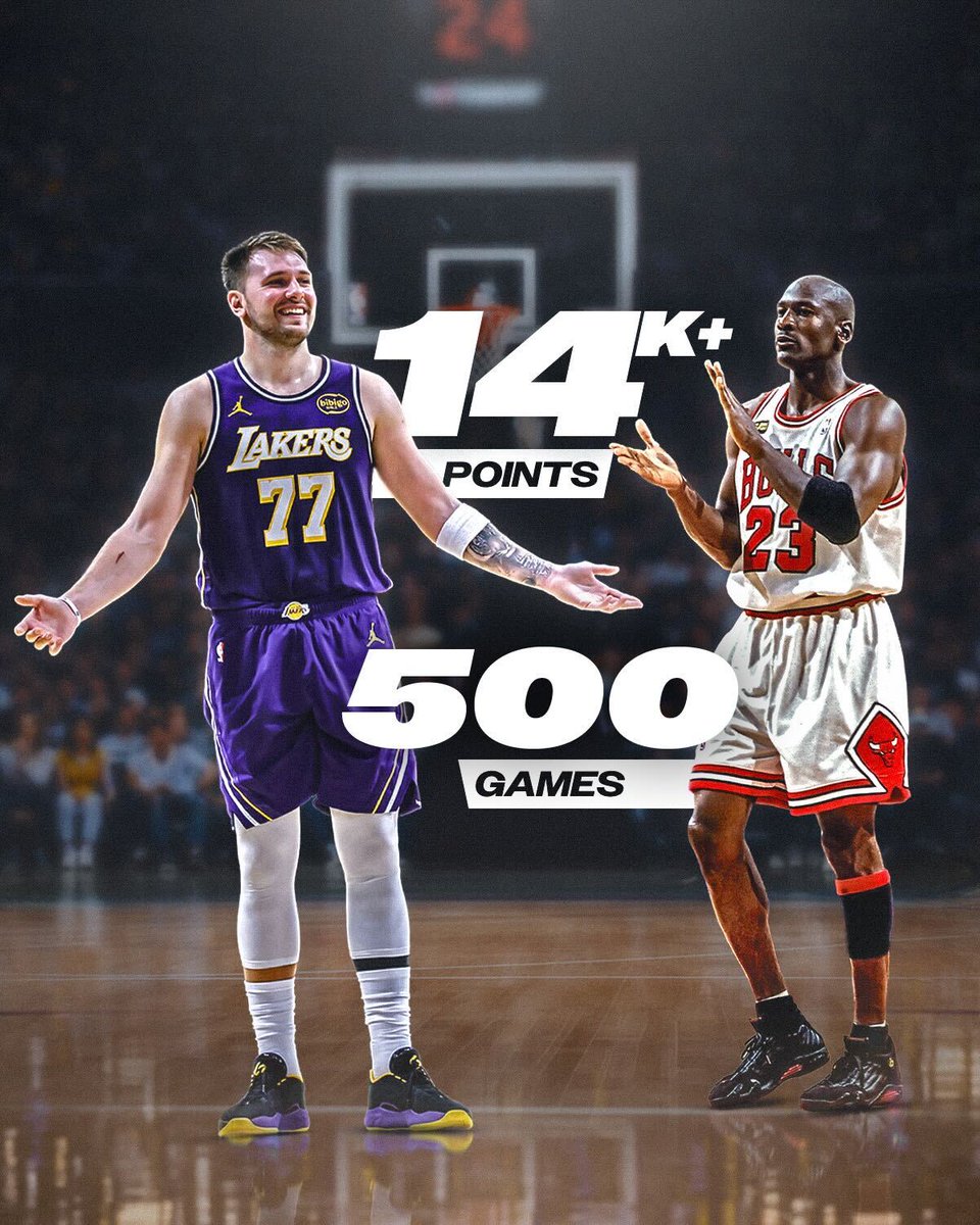 The last 2 players with 14,000 points through 500 career games?
Luka and MJ 🤯
Historically-great scorer Luka Dončić and the Lakers face the Knicks at 3:30pm/et on ABC!