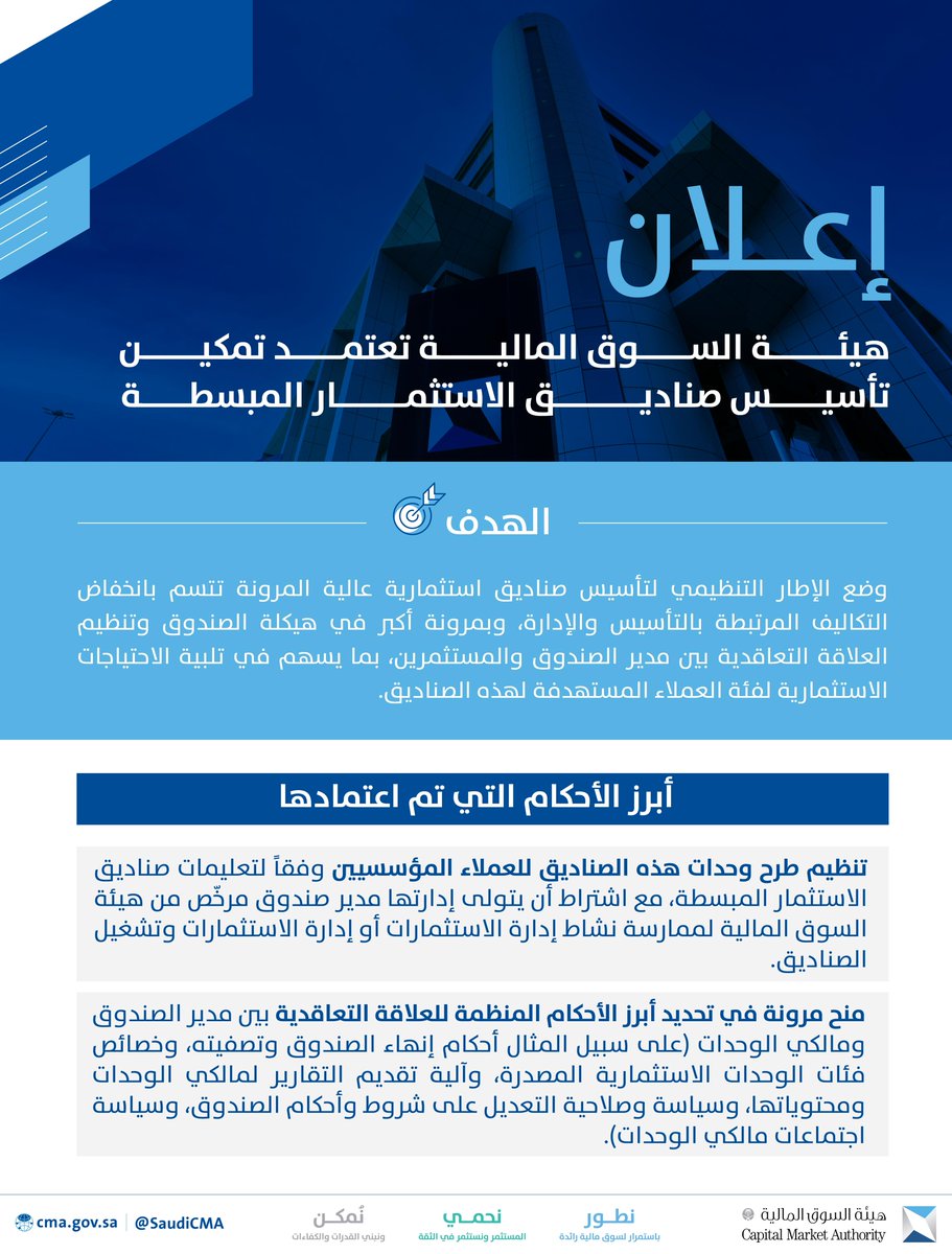 هيئة السوق المالية tweet media