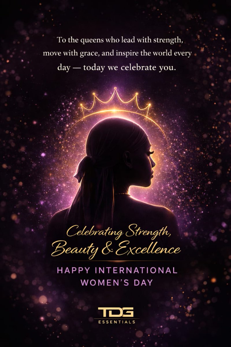 2frosh4L's tweet photo. Queens don’t compete, they reign. 👑
Every queen deserves her crown.
Today we celebrate your strength, beauty, and brilliance.
Happy International Women's Day. 💜
— TDG Essentials 🥷🏽 https://t.co/FlMl68rb8g