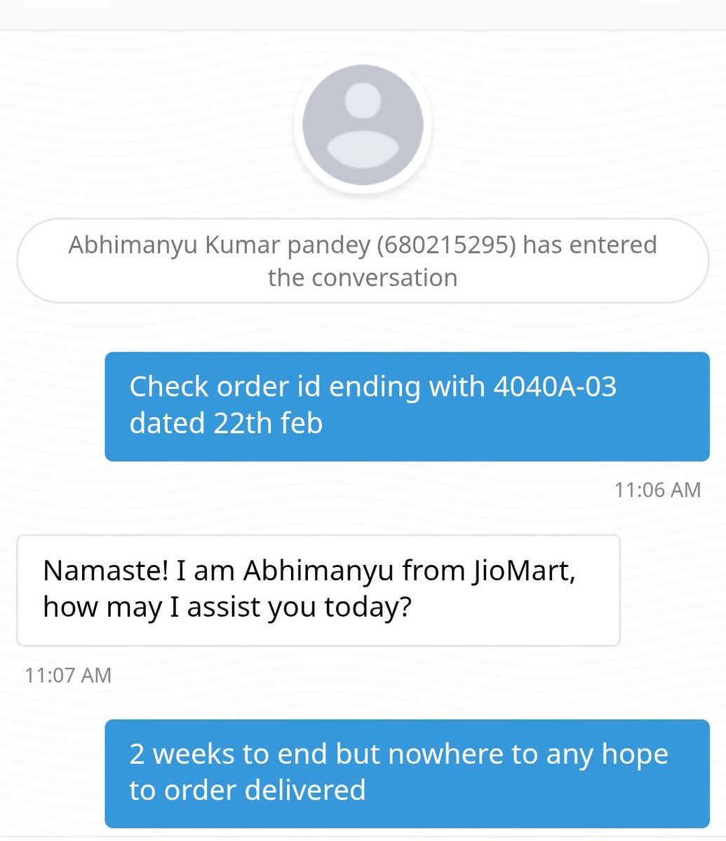 Manojj_1's tweet photo. @JioMart_Support @JioMart 
Check order status ending with 4040A-03 is showing under process since 22th feb 
ETA changed again n again 
Contact CC alongwith grievance e-mail but as expected receive obscure answers every time 
See attached Screenshot for more info.
Thank you https://t.co/k7KVsAcyj7