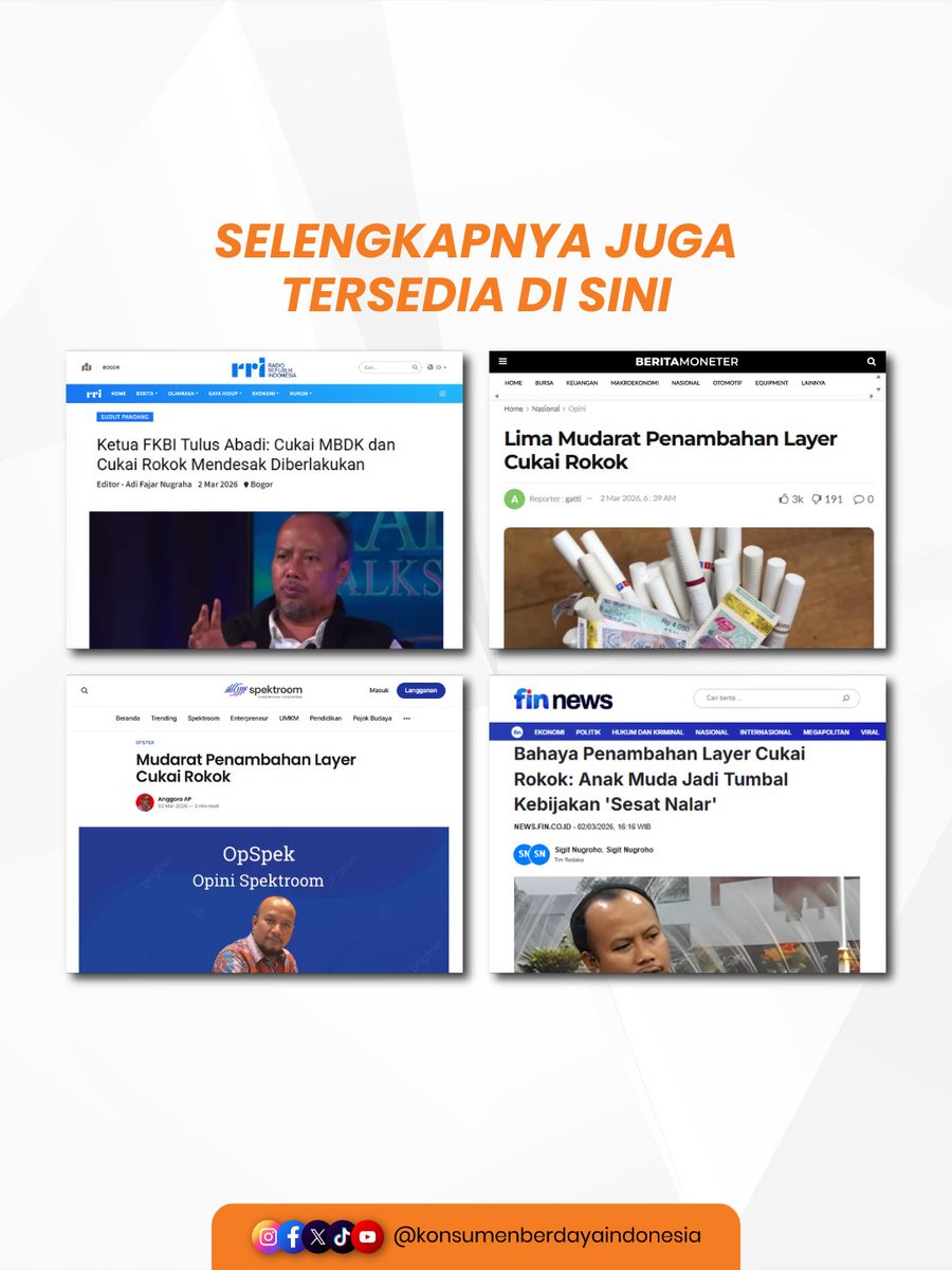 KonsumenBerdaya's tweet image. Fenomena down trading nyata! Bukannya berhenti, perokok malah pindah ke merek murah karena lapisan tarif cukai yang terlalu banyak. 🚬 Akibatnya? Beban JKN makin bengkak buat penyakit katastropik. 🏥 Saatnya simplifikasi cukai demi Indonesia sehat! 🇮🇩✨

#cukai #rokok #tembakau
