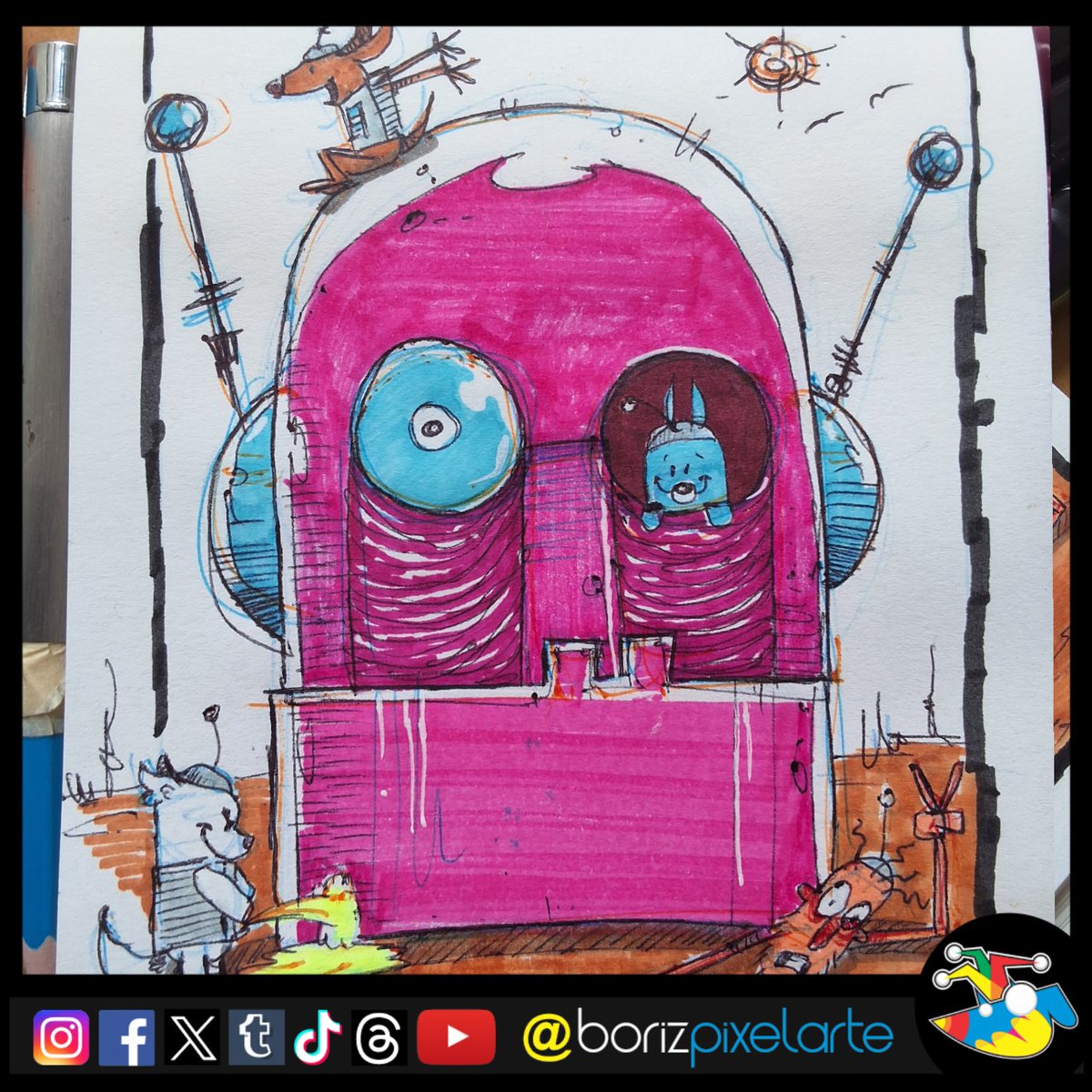 borizpixelarte's tweet photo. Sk24-mor2608 - robot head 02
.
.
#IllustrationArt #CartoonArt #SketchbookArt #marchofrobots2026 #robothead @marchofrobots https://t.co/Z4v2mtH52d
