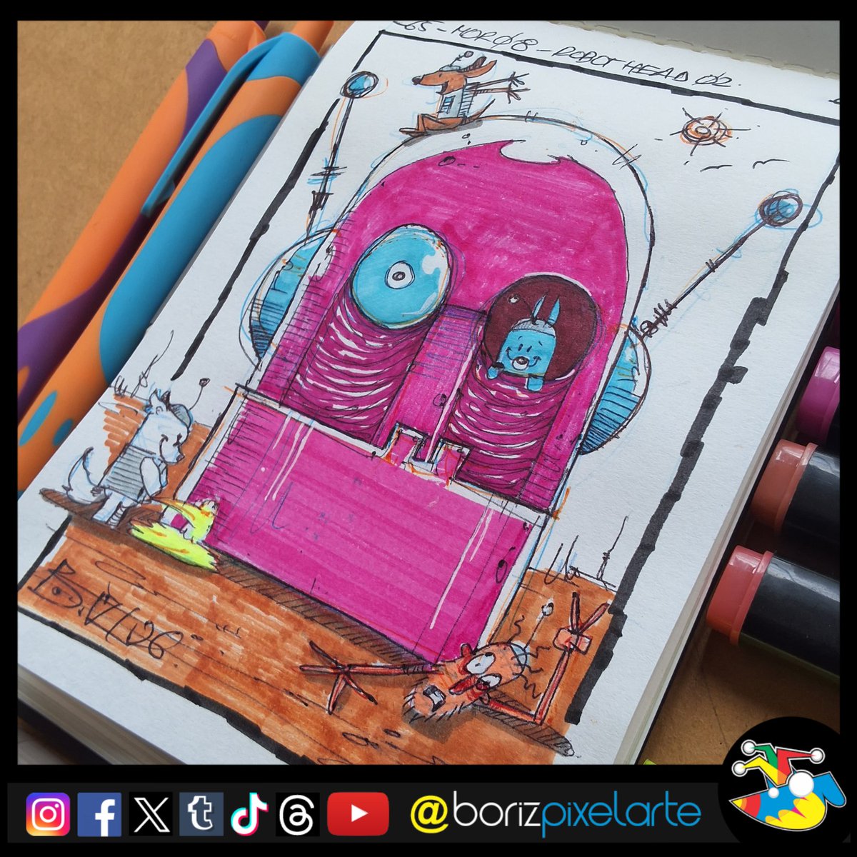 borizpixelarte's tweet photo. Sk24-mor2608 - robot head 02
.
.
#IllustrationArt #CartoonArt #SketchbookArt #marchofrobots2026 #robothead @marchofrobots https://t.co/Z4v2mtH52d