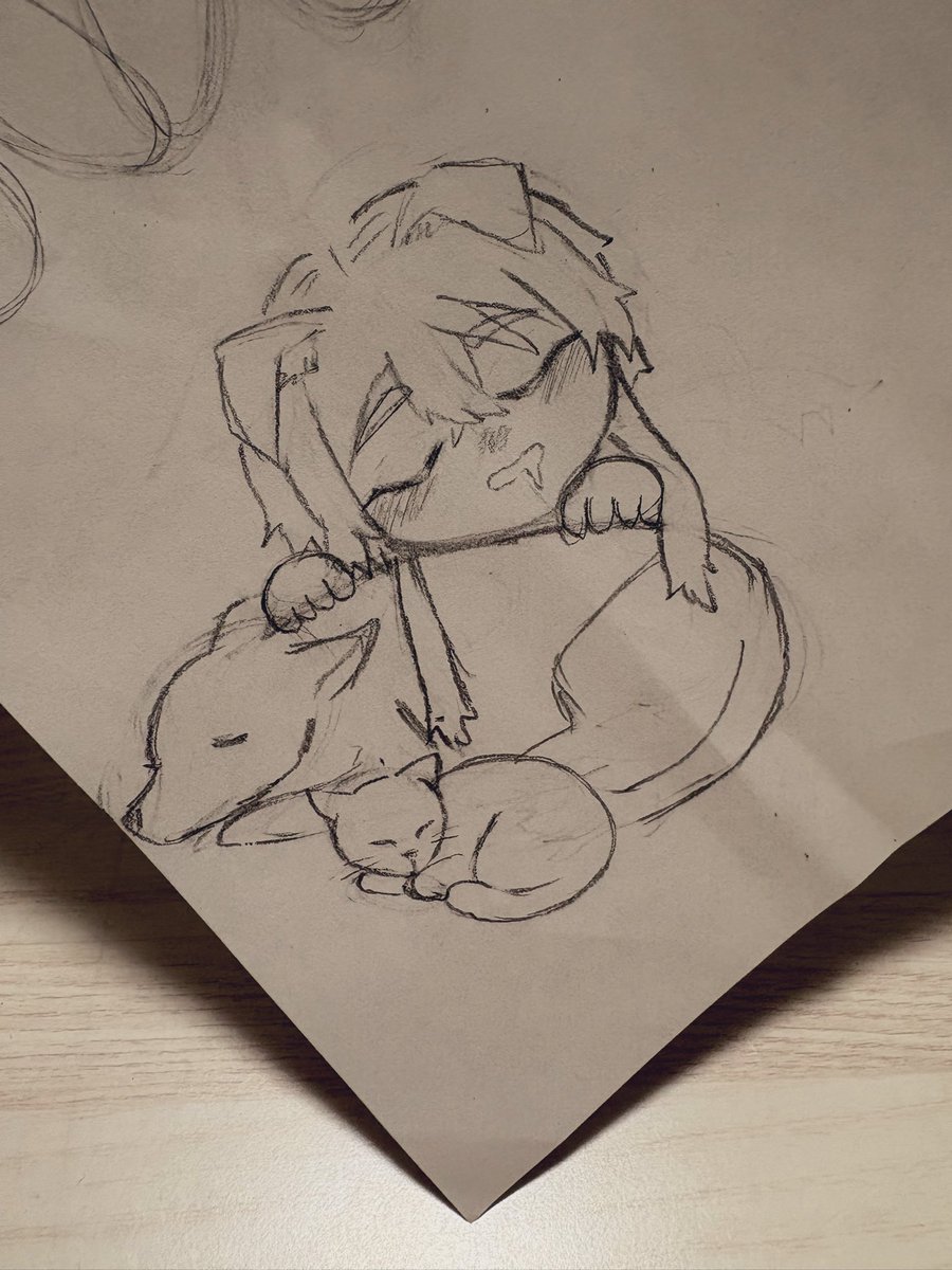 mn_pkts's tweet photo. さっき起きて無性に描きたくなった
せめて枠行ってから寝たかった
 #わんにゃんラキアート https://t.co/EvvwTTwZvx